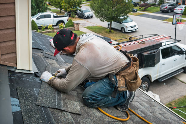 Professional Roofing technician working in Sciota, PA